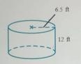 The radius of a cylindrical water tank is 6.5 ft, and its height is 12 ft. What is-example-1