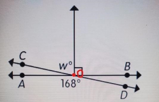 Find the value of w. ​-example-1