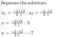 What is the value of x if x * x + 2x - 35 = 0?-example-2