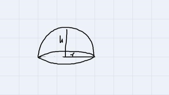 How to solve for question 24. Find the surface area of the hemisphere given that the-example-1