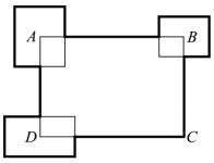 The perimeter of the rectangle ABCD is 30 cm. Three other rectangles are placed so-example-1