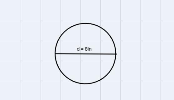 If the diameter of a small pizza is 8 inches what is the area in square inches-example-1