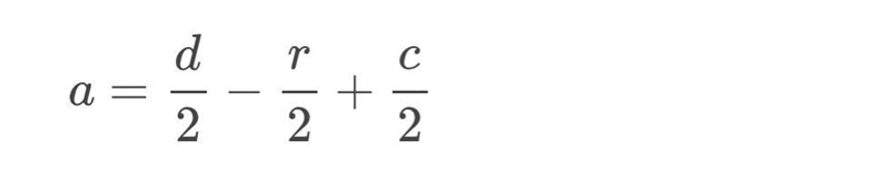 2a -c = d-r, solve for a-example-1