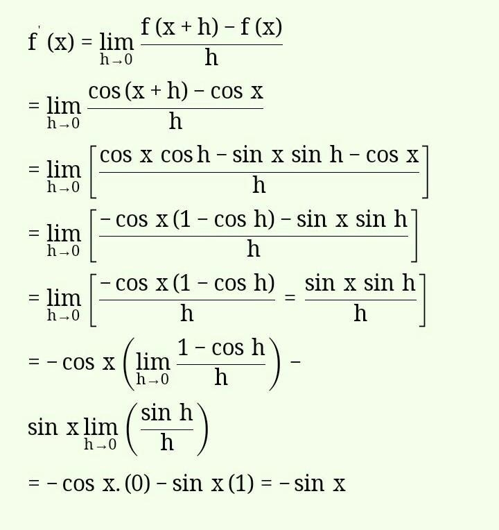 Find the derivatives of cos ​-example-1