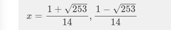 Which equation shows the quadratic formula used correctly to solve 7x2 = 9+ x for-example-1