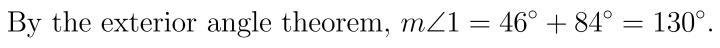 F.3 Exterior Angle Theorem What is m∠1?-example-1