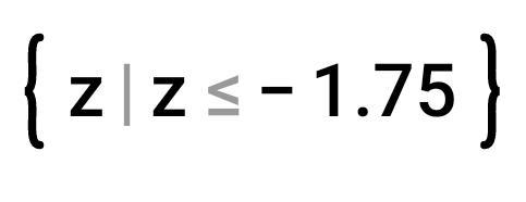 How can you rewrite (z ≤ −1. 75) in order to find the answer?.-example-1