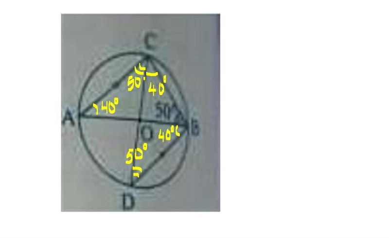 In the given figure, O is Center of circle. If AC//DB and angle ABC=50 , find angle-example-1