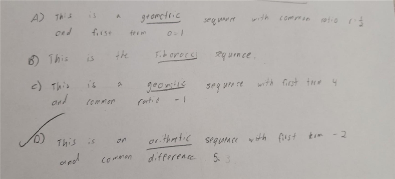 Which of the following is an arithmetic sequence? A. 1,1/2,1/4,1/16, … B. 1, 1, 2, 3, 5, 8, ... C-example-1