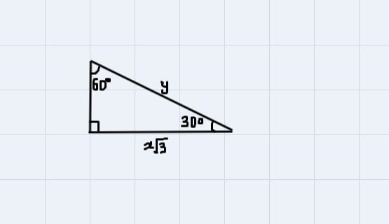 7. If the length of the longer leg of a 30-60-90 triangle is x V3, then thelength-example-1