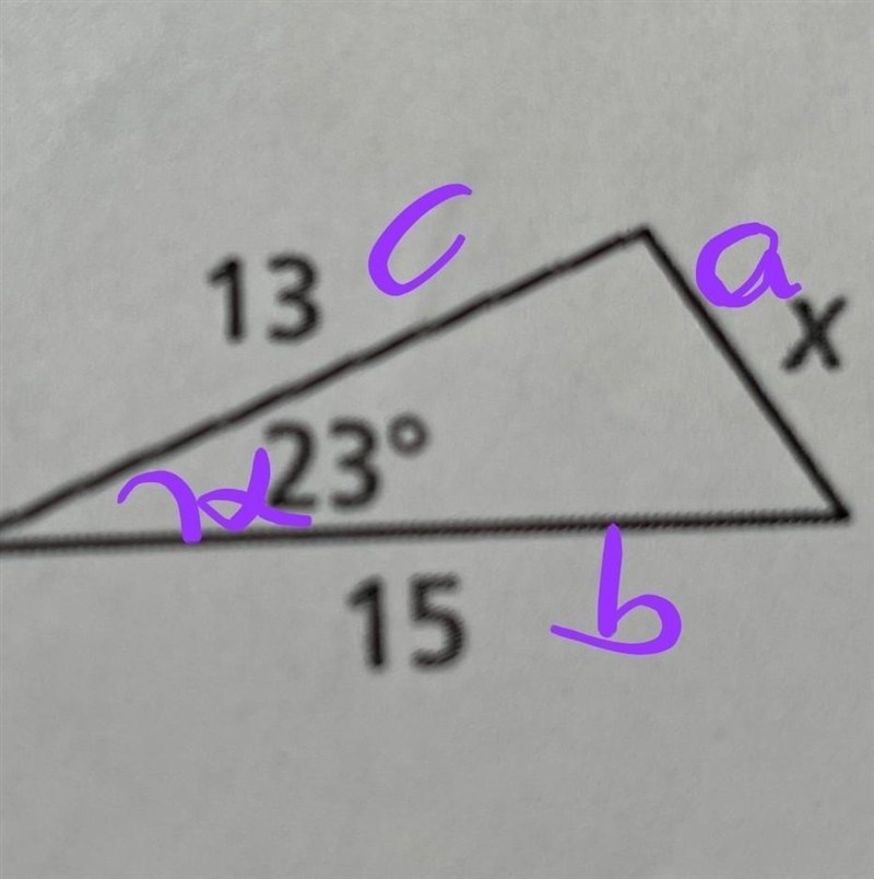 What is the value of X Using sines-example-1