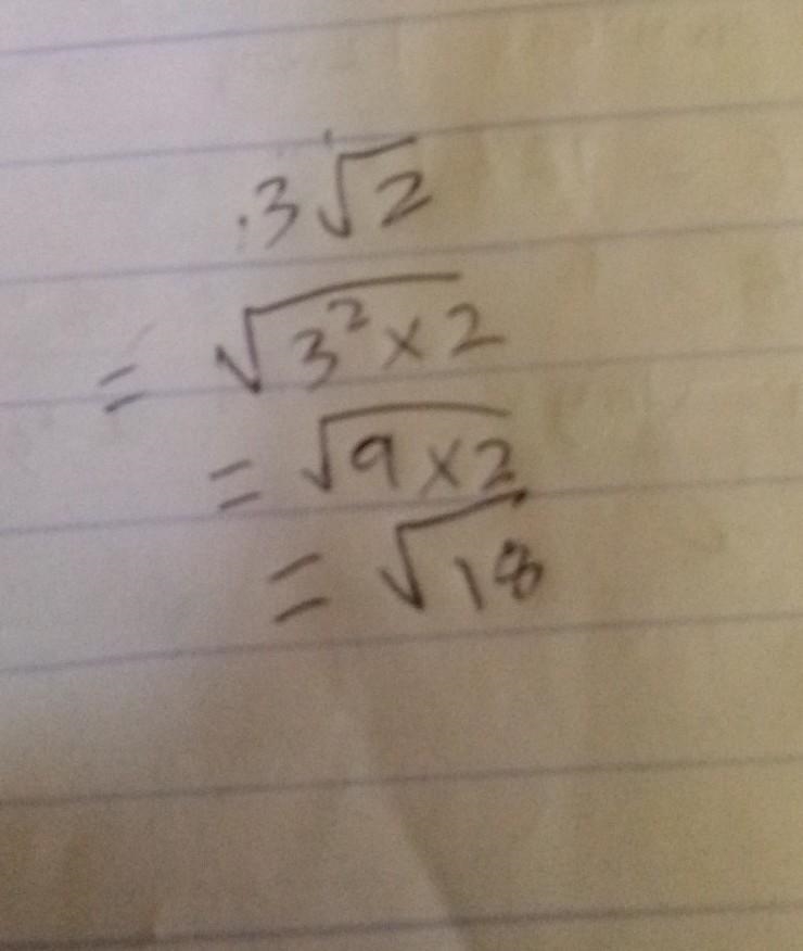 Write 3√2 as the square root of a single integer-example-1