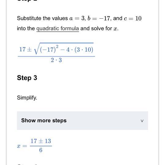 Solving with master product 3x^2-17x+10=0-example-1