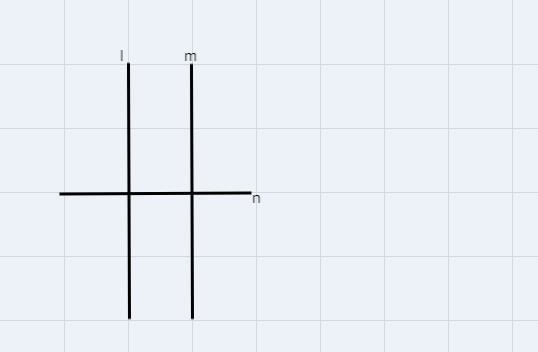 two distint lines l and m are each perpendicular to the same line n . explain why-example-1