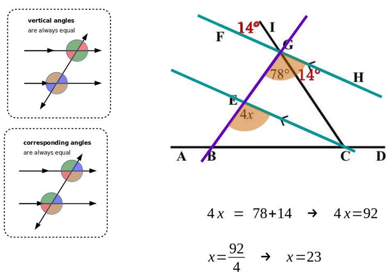 Find the value of x in each case.-example-1