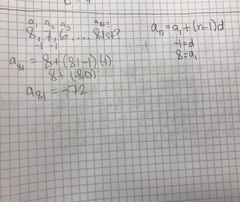 Find the 81st term of the arithmetic sequence 8,7,6-example-1