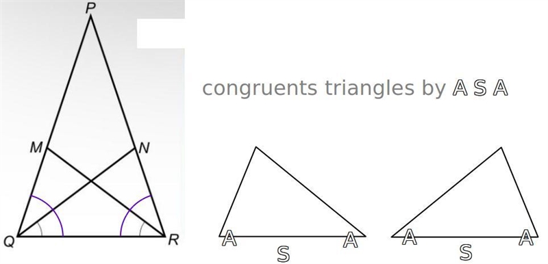 PQR is an isosceles triangle in which PQ = PR M and N are points on PQ and PR such-example-1