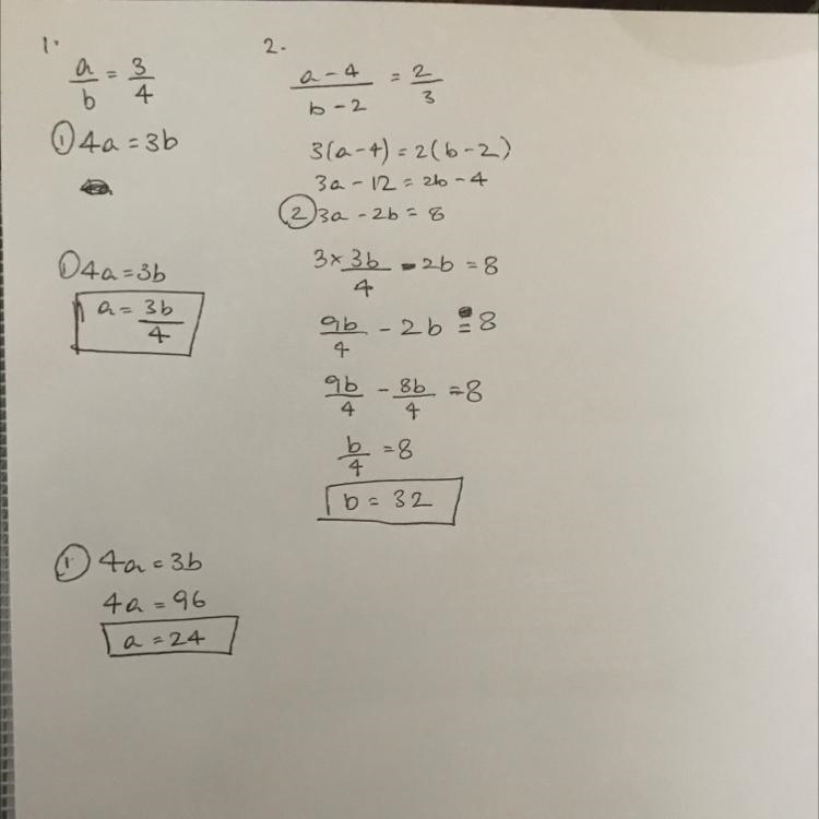 PLSS HELPP I DONT UNDERTANDD Two numbers a and b are in the ratio 3 : 4. If the first-example-1