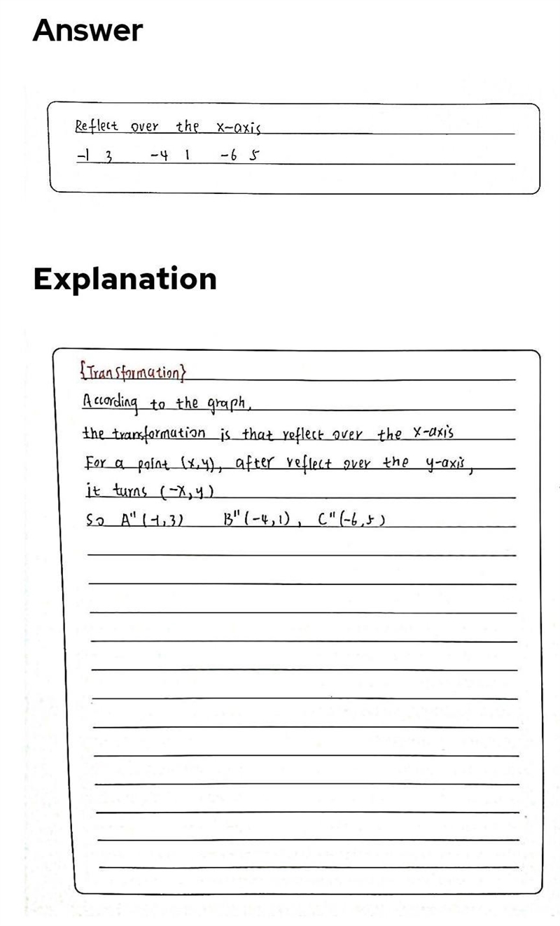 3. () Triangle ABC is transformed to create Triangle A'B'C'. What type of rigid transformation-example-1