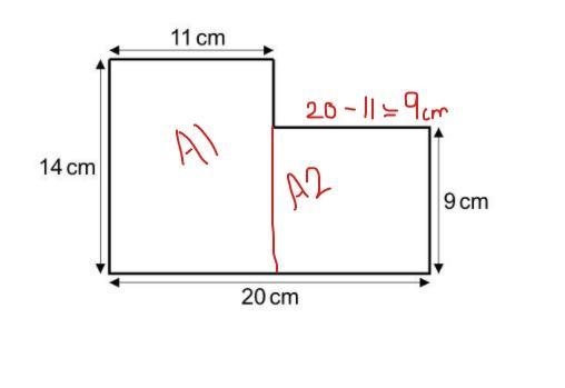 Find the area of the shape below-example-1