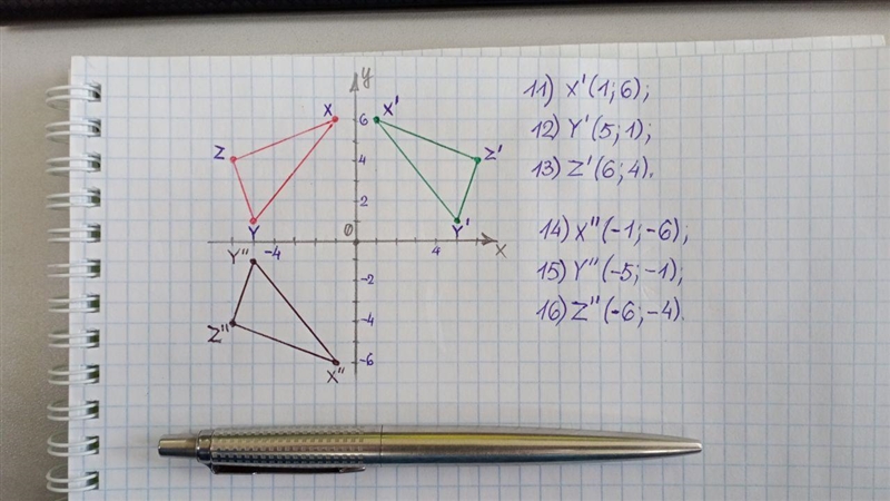 Ing a Reflection in the oordinate Plane continued angle XYZ is reflected across the-example-1