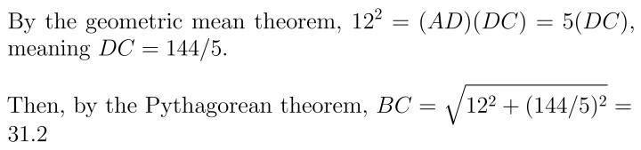 Triangle A B C is shown. Angle A B C is a right angle. An altitude is drawn from point-example-2