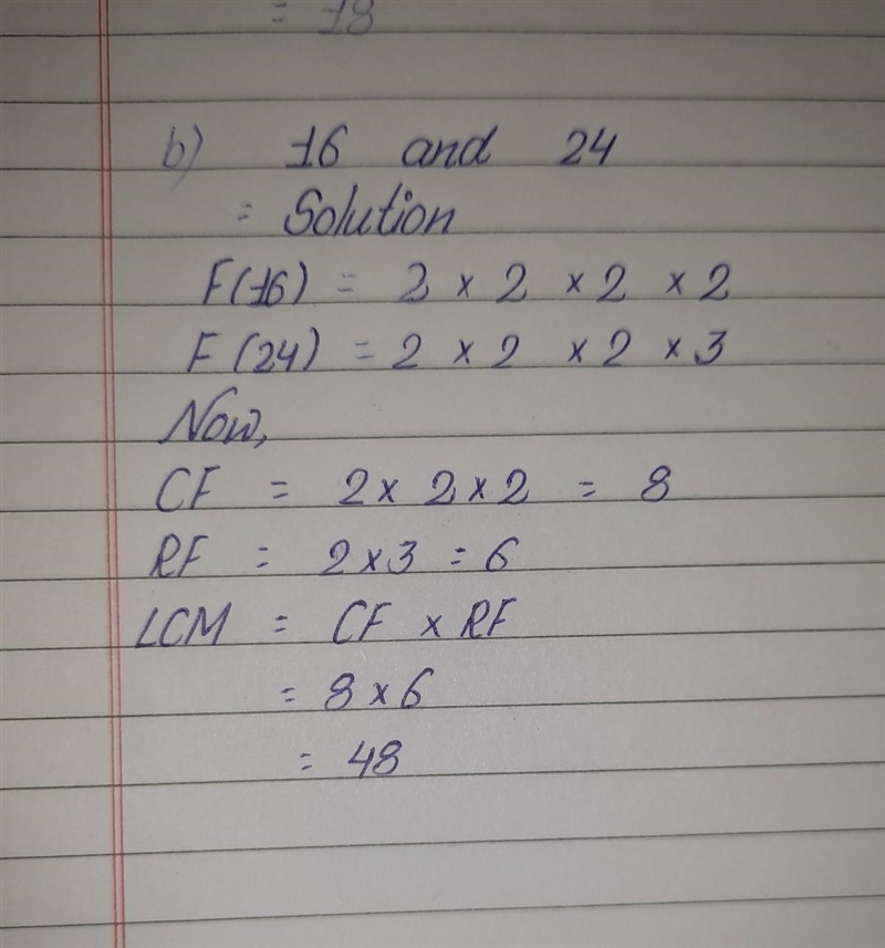 1)Find the L.C.Mof the following set of numbers by prime factorization method: a)6 and-example-2