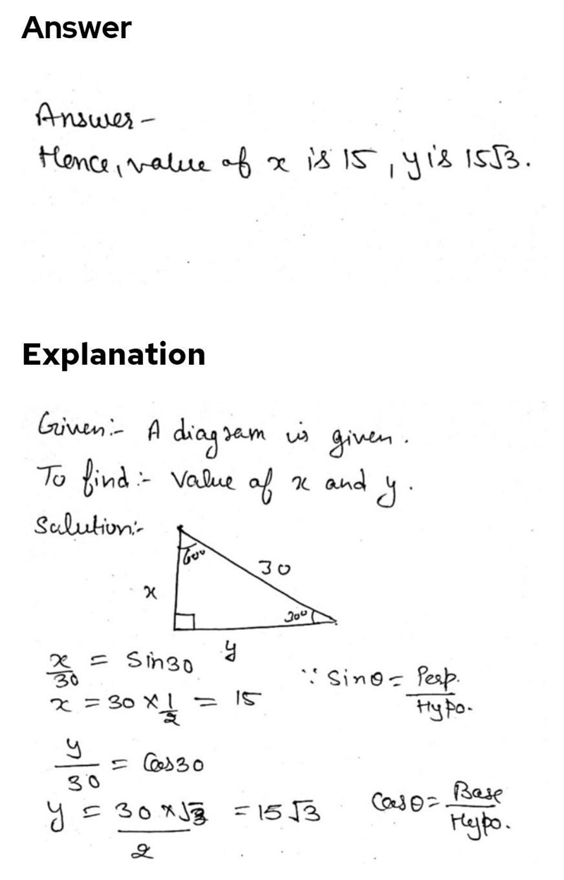 What are the exact values for x and y-example-1