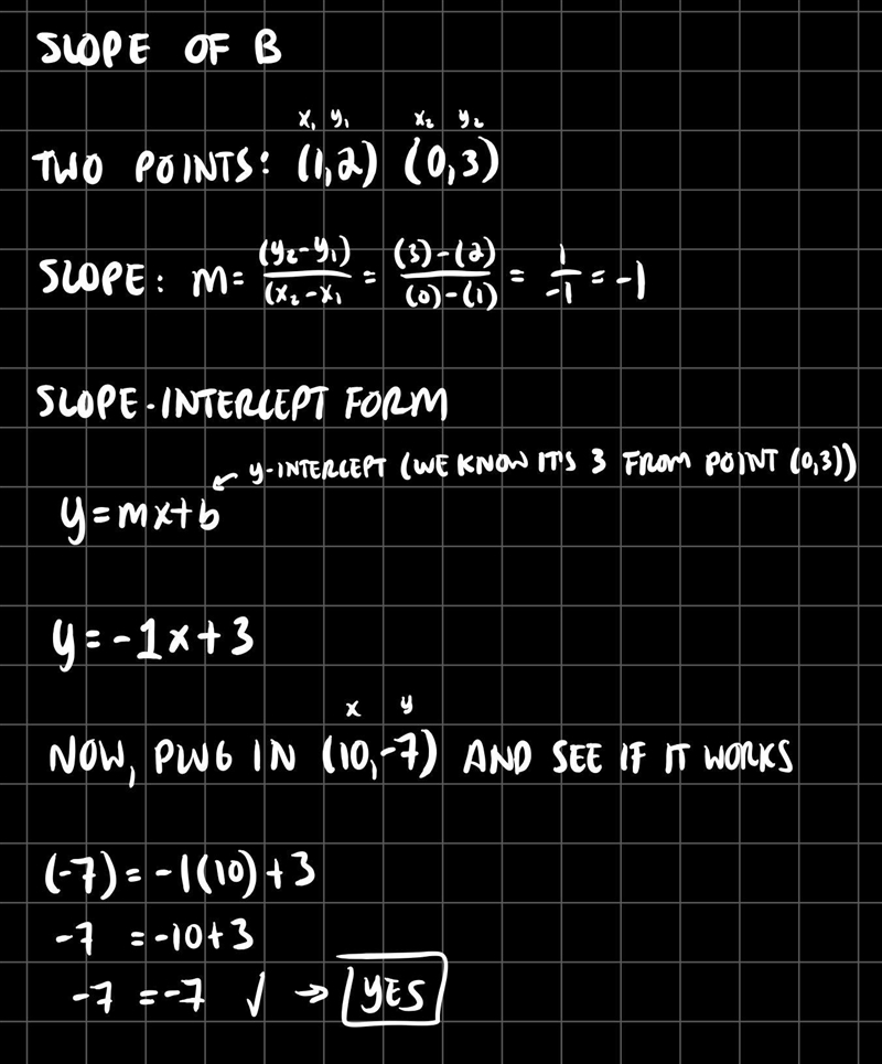 Is (10,-7) a solution to the equation in "b" Yes or No Yes No-example-1