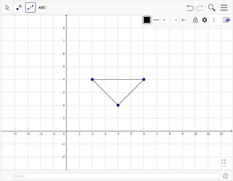 George has a triangle-shaped garden in his backyard. He drew a model of this garden-example-1