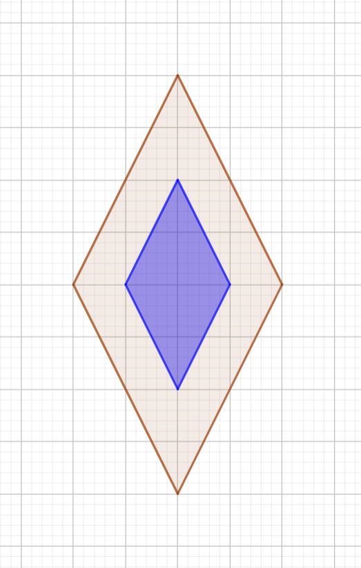 One side of an enlargement of the rhombus is shown by the dotted line. A)Complete-example-1