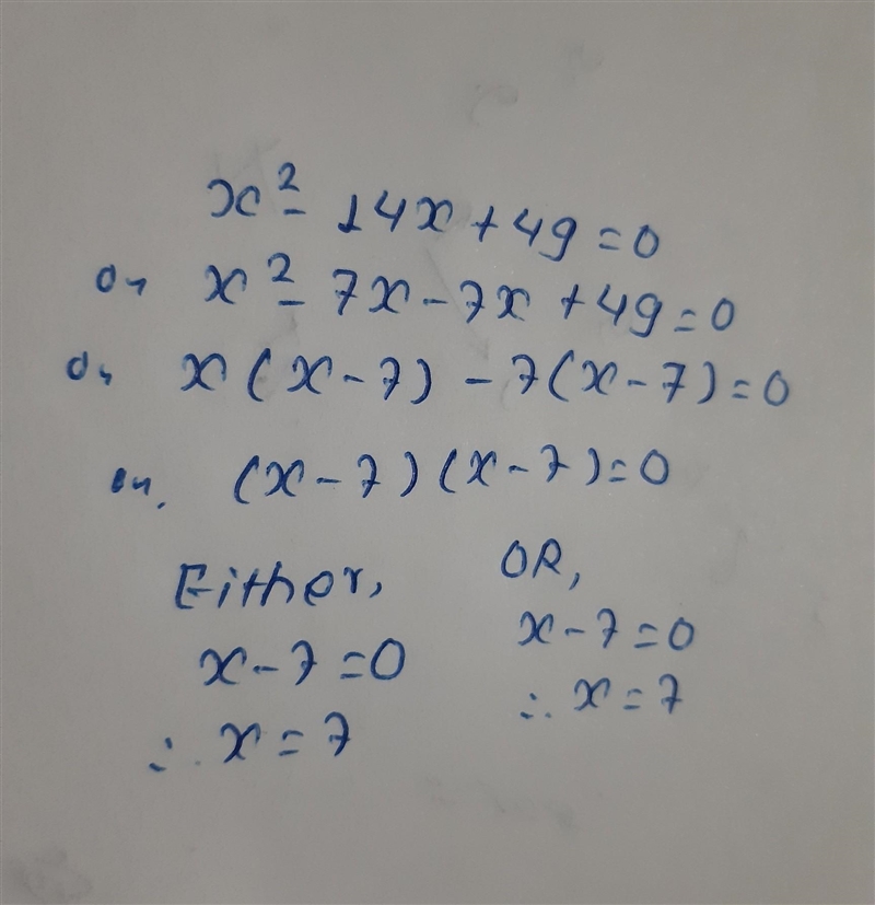 Rewrite the equation by completing the square x^2-14x+49=0-example-1