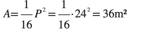 The perimeter of a square is 24 m. find it's area ​-example-1