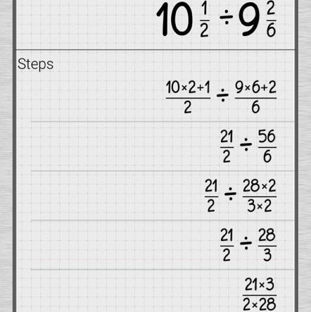 (HELP) what is 10 1/2 ÷ 9 2/6 = ? (show ur work)-example-1