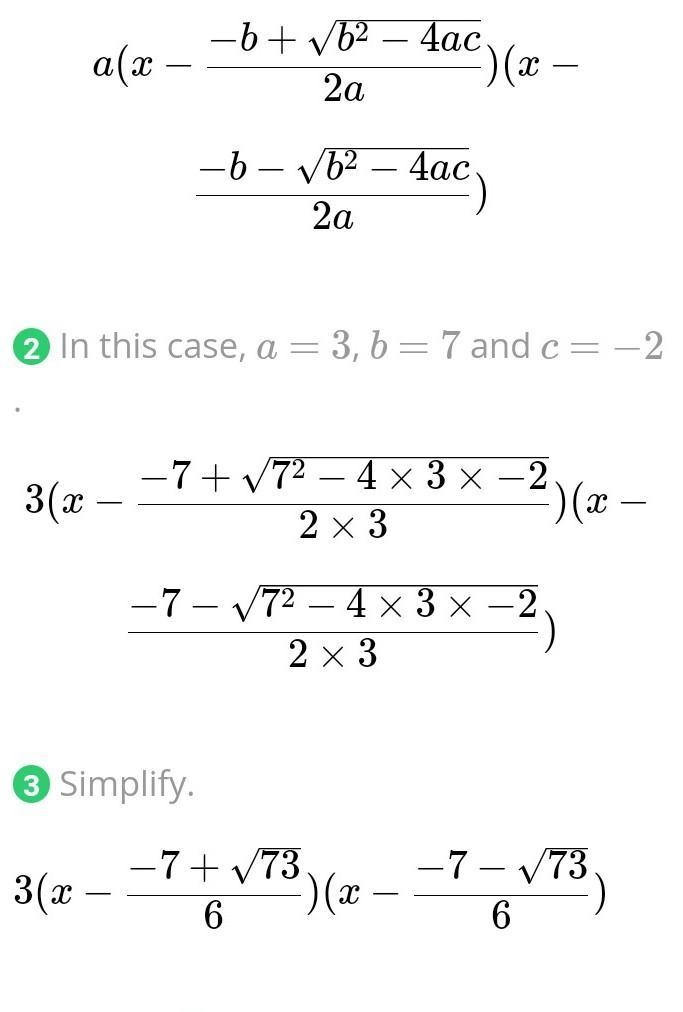 Find the derivative of f(x)=3x^2+7x-2 for general x-example-1