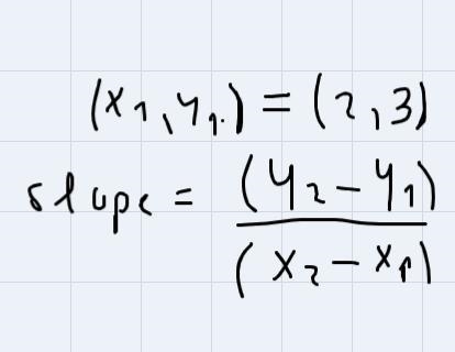 Use the following two points to answer parts a -c . (2, 3) , (- 1, - 6) a. Find the-example-1