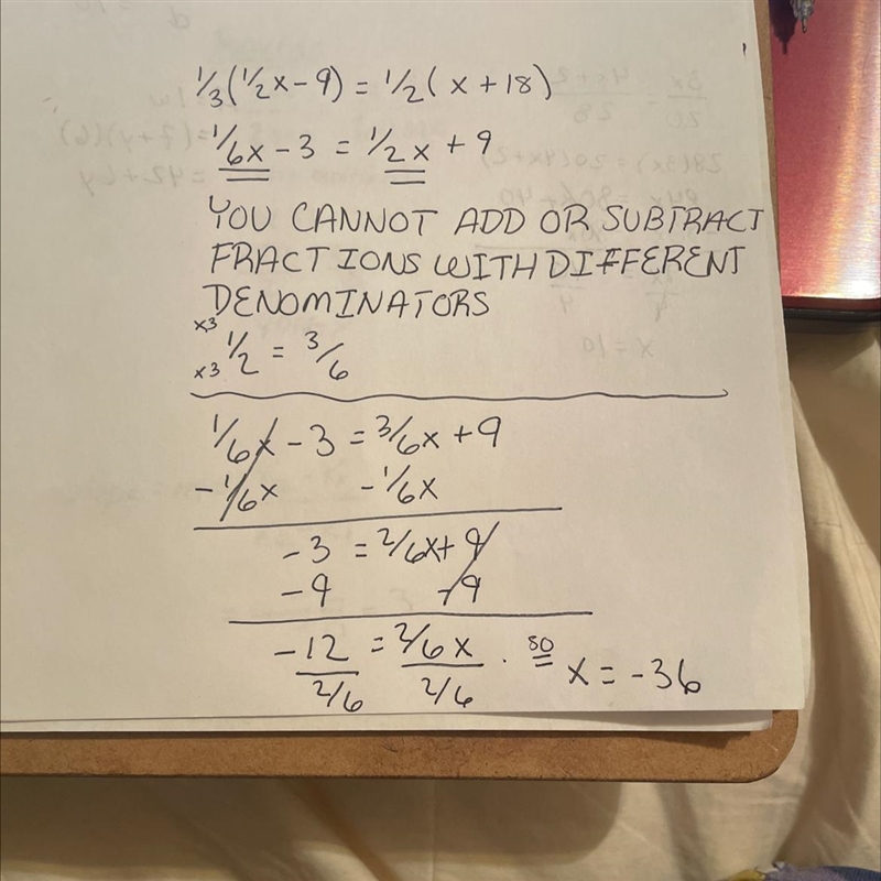 Mai solved the equation incorrectly. Identify and explain Mai’s error. I’m correcting-example-1