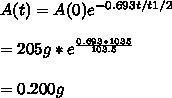 Samarium-146 has a half-life of 103.5 million years. after 1.035 billion years, how-example-1