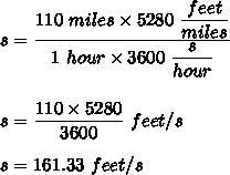 A train travels 110 miles per hour. How fast does the train travel in feet per second-example-1