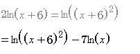 Use properties of logarithms to condense the logarithmic expression. Write the expression-example-1