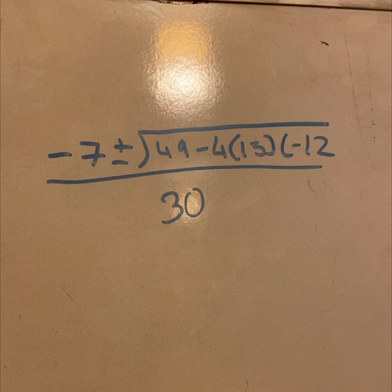 Need help with this problem put into quadratic formula-example-1