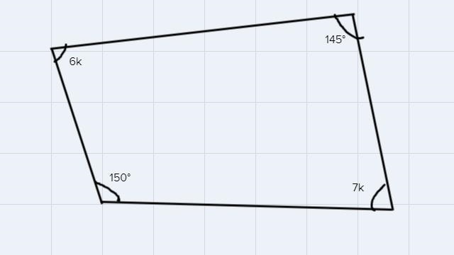 A quadrilateral has two angles that measure 145° and 150°. The other two angles are-example-1