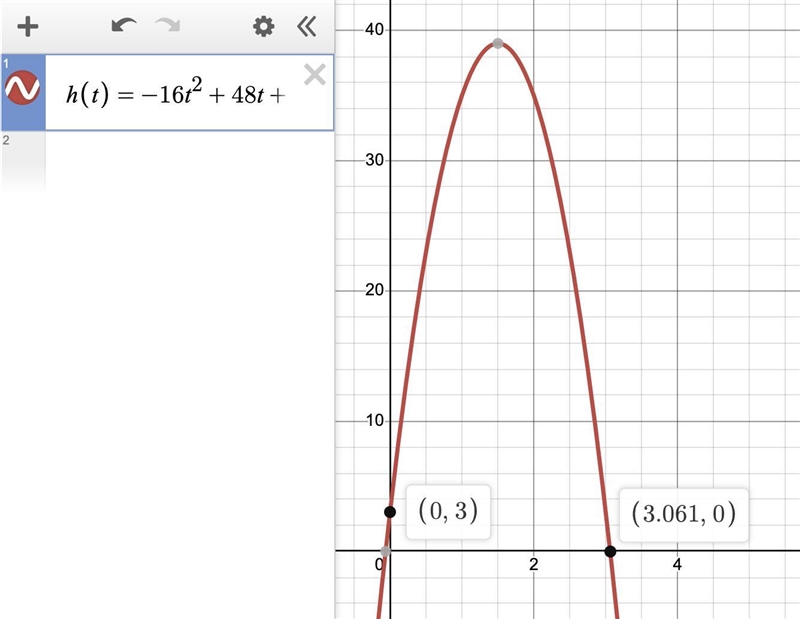 Ralph hit a softball into the air with an initial upward velocity of 48 feet per second-example-1