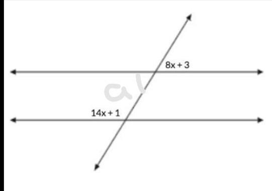 What is the value of x What is the measure of the smaller angle What is the measure-example-1