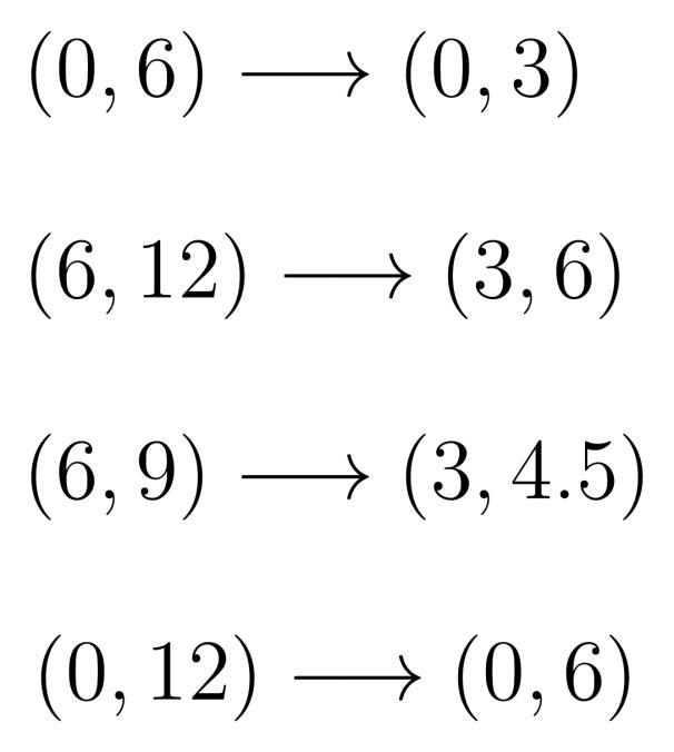 TRANSFORMATIONS !! The vertices of a trapezoid are shown below. (0,6), (6,12), (6,9), (0,12) Which-example-1