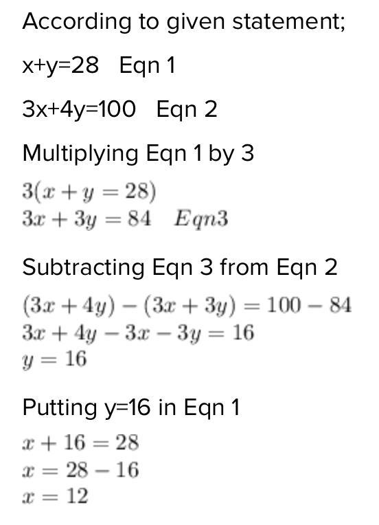 Students are taking a Math test that has 28 questions and is worth 100 points , Some-example-1