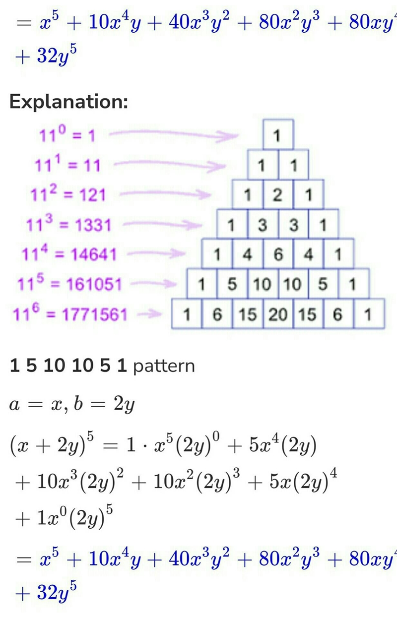 (x-2y)^5 using pascal triangle ​-example-1