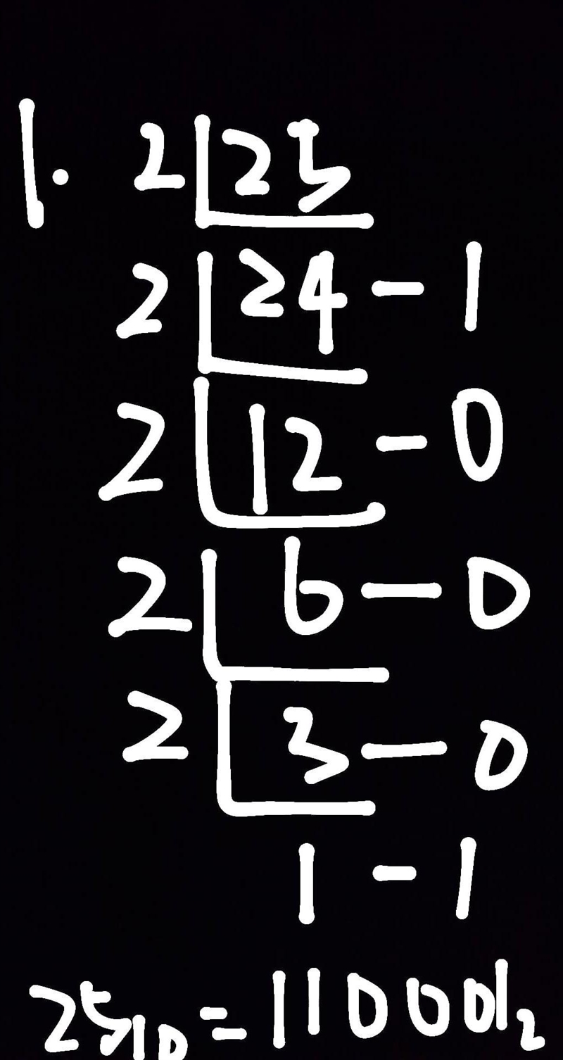 (1.) Convert 25 in base 10 into base 2 (2.)Convert 101011 in base 2 into base 5-example-1