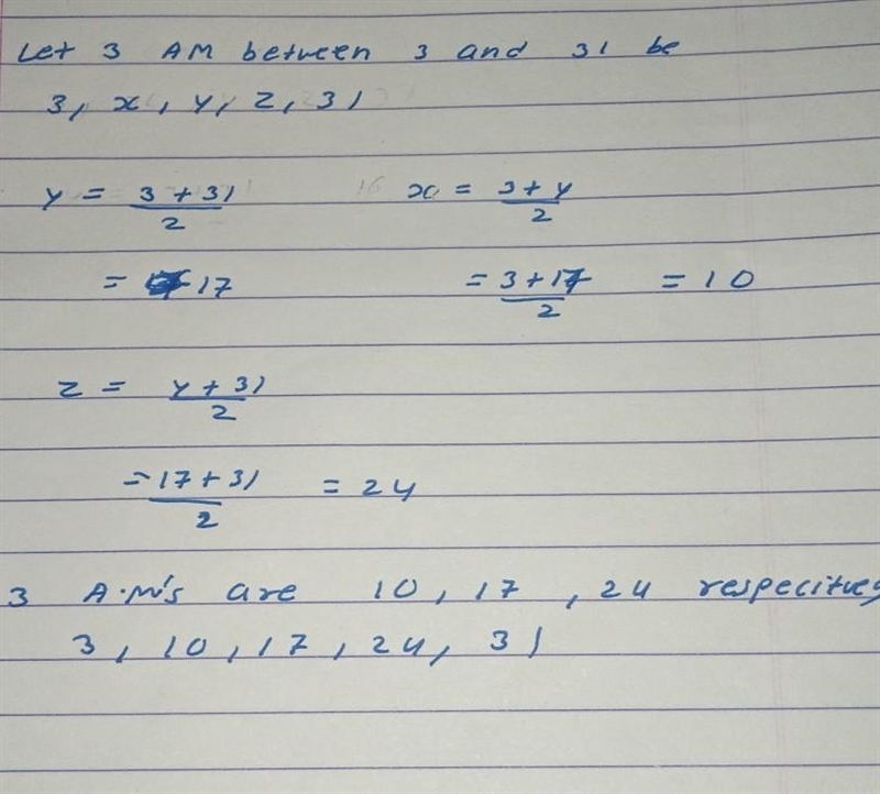 Insert three A.Ms between 3 and 31​-example-1