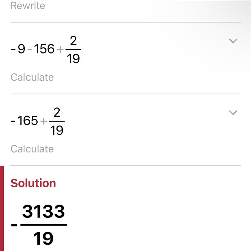 −9+12×(−13)+2÷19 i need help on how do this and how you do it-example-1